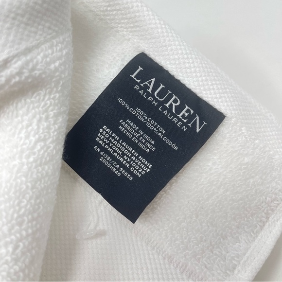 Lauren Ralph Lauren Wescott Sailcloth White set of 6 Wash cloths NWT - Picture 7 of 7